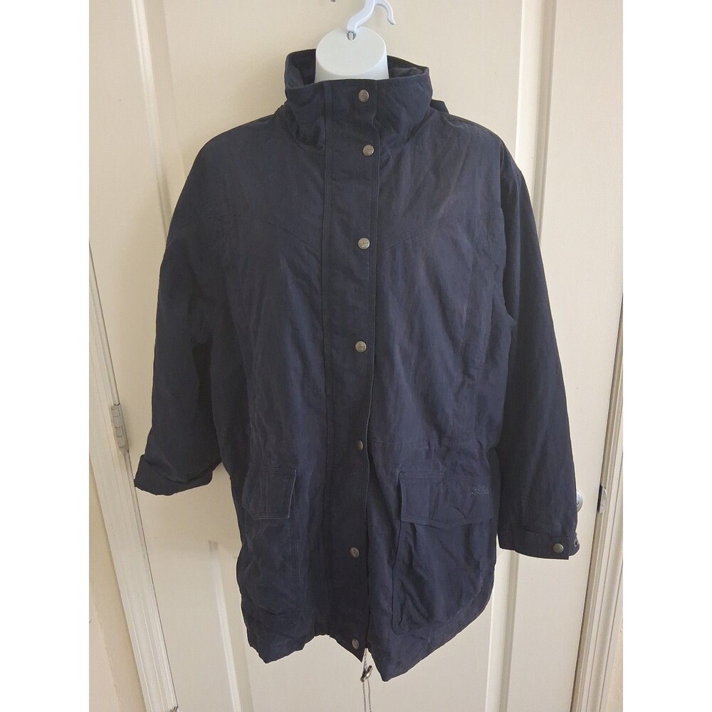 Vintage L.L. Bean Baxter State Parka Jacket Womens Petite XL Insulated Navy Blue